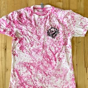 Tie Dye Hopeless Skull Rose T Shirt